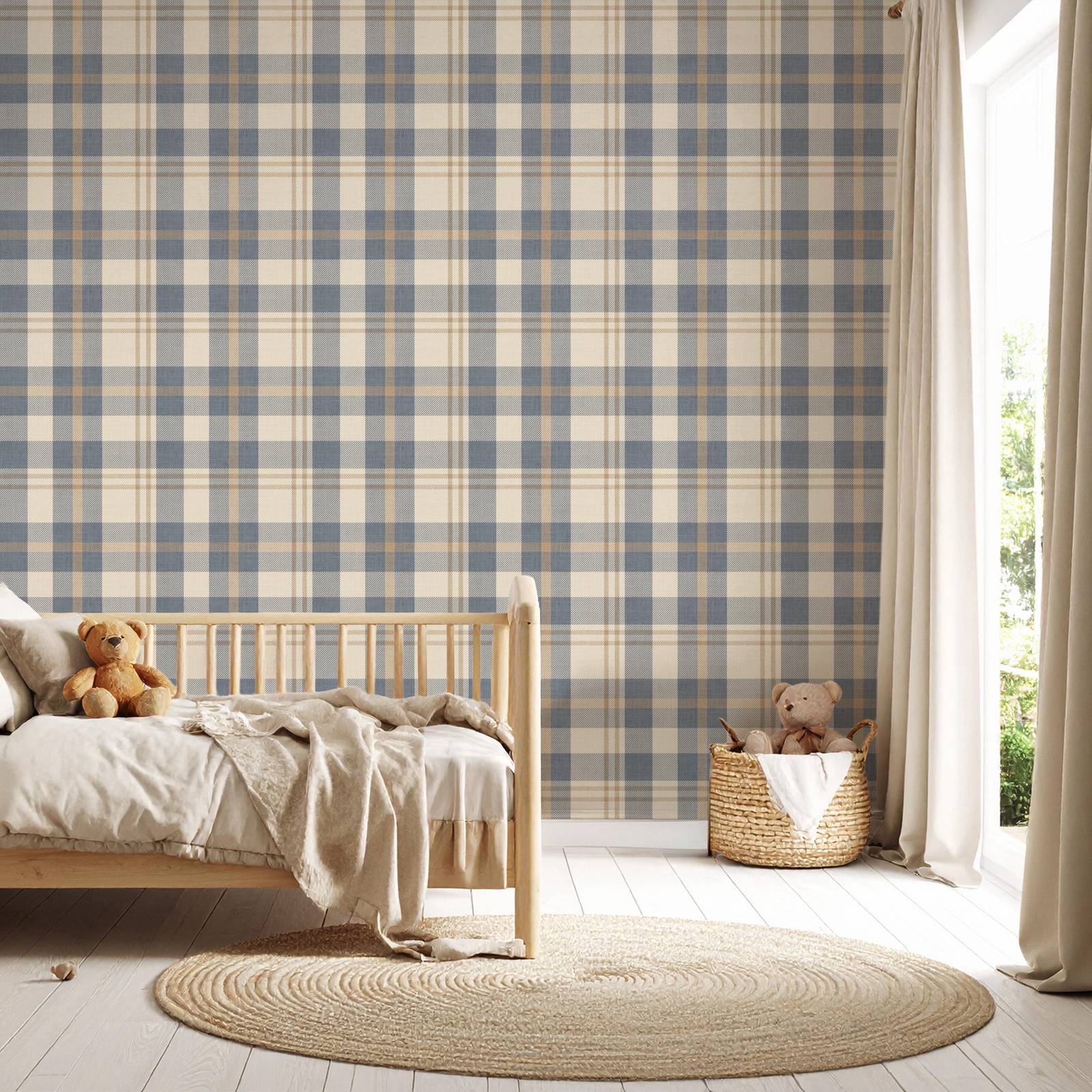 Neutral Blue and Beige Plaid W - Interior Design Scandinavian recensie en prijs