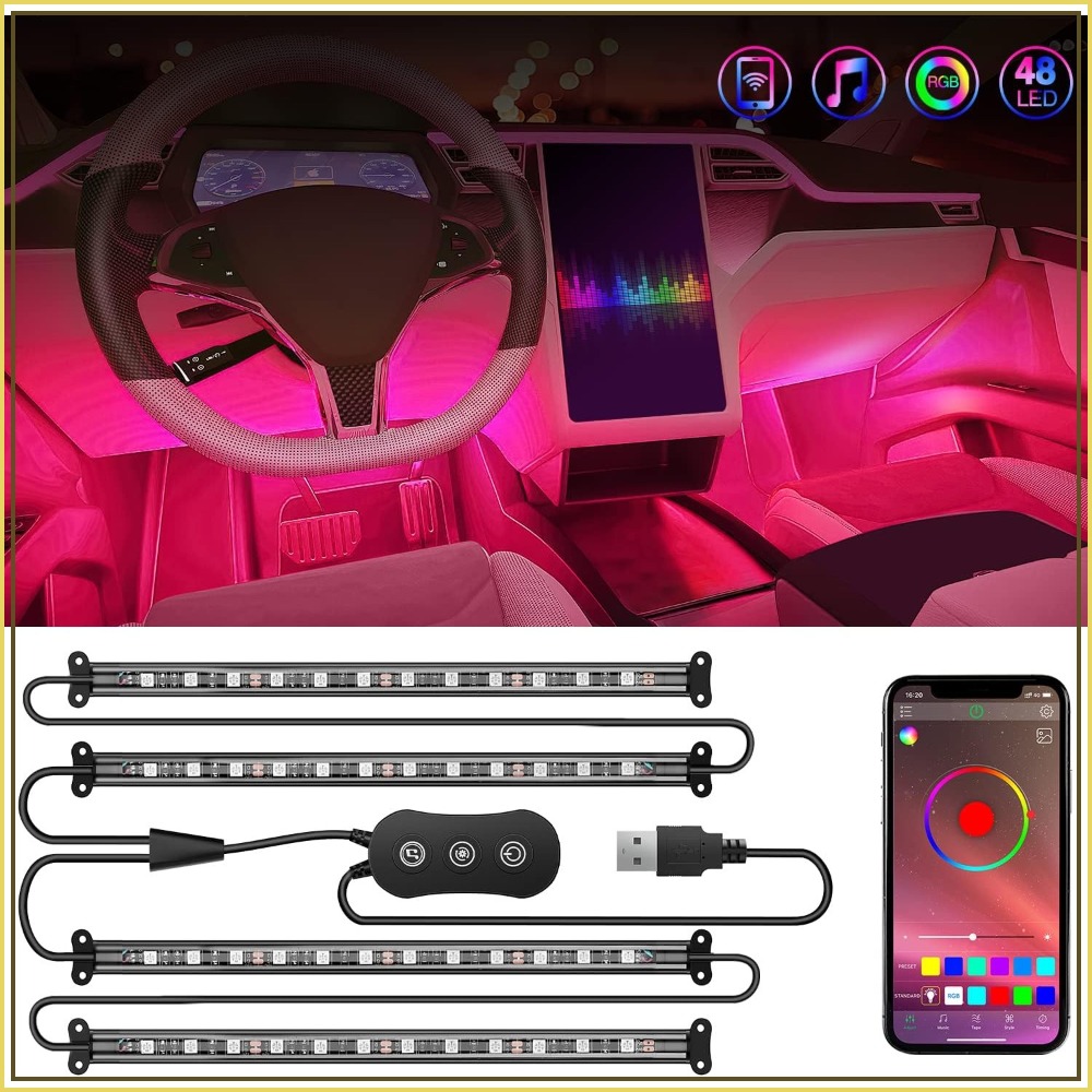 48 LEDs RGB Car Interior Light - Interior Design Apps recensie en prijs