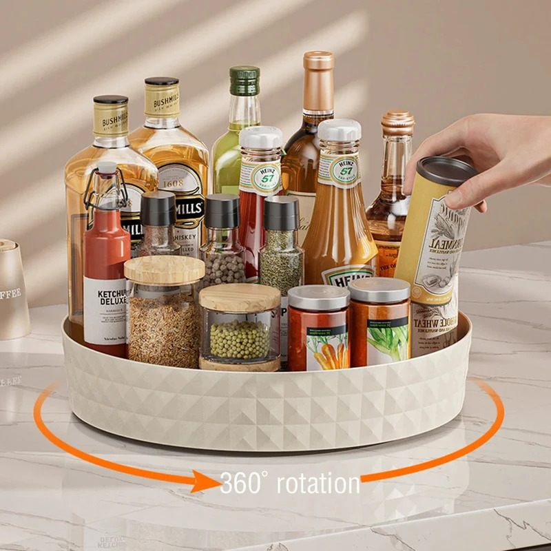 1Pc 360 Degree Rotating Spice  - Travertine Tray Oval recensie en prijs