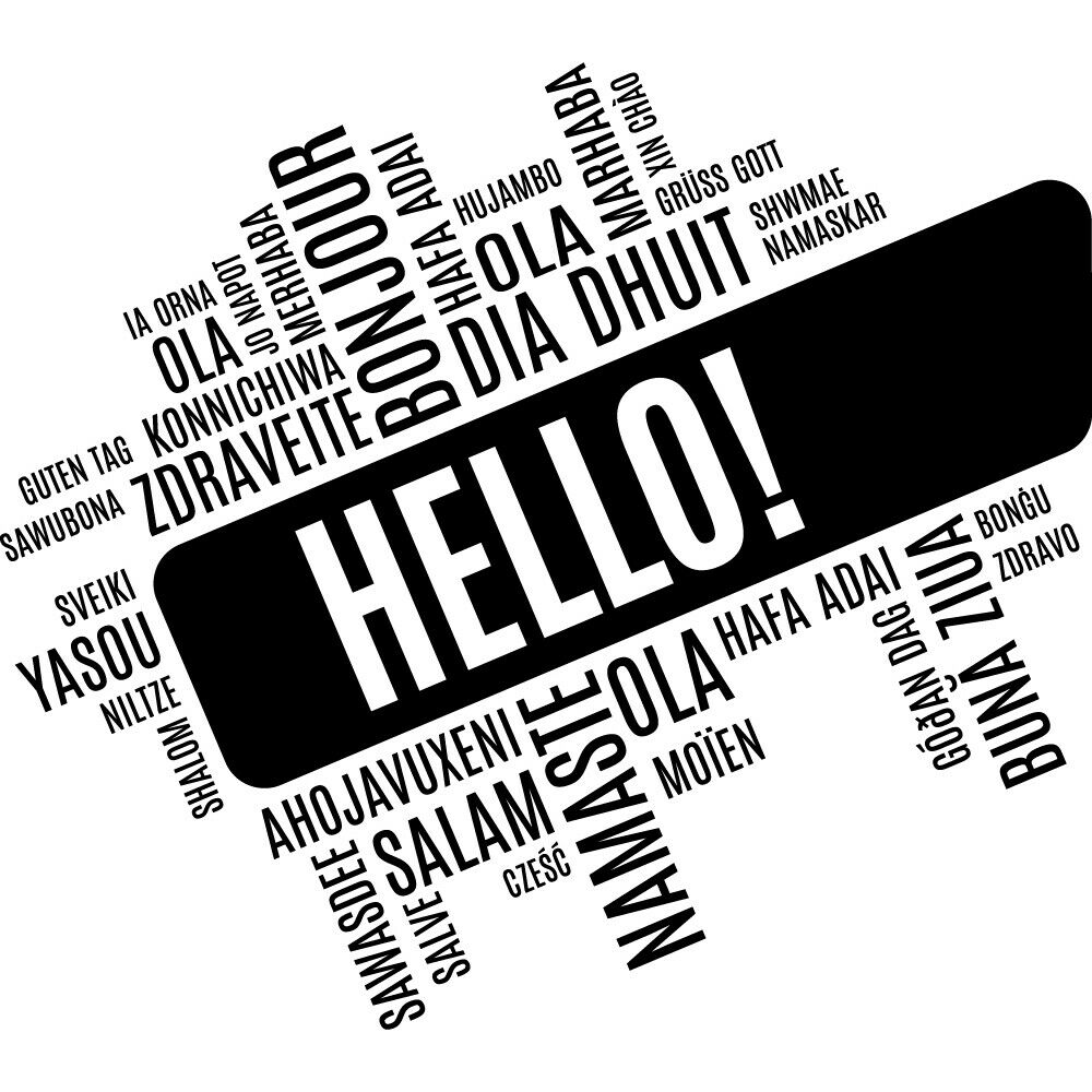 Hello Foreign Language Wall De - Interior Design Language recensie en prijs