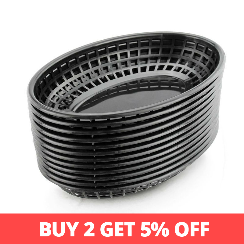 6-12Pcs Fast Food Baskets Plas - Travertine Tray Oval recensie en prijs