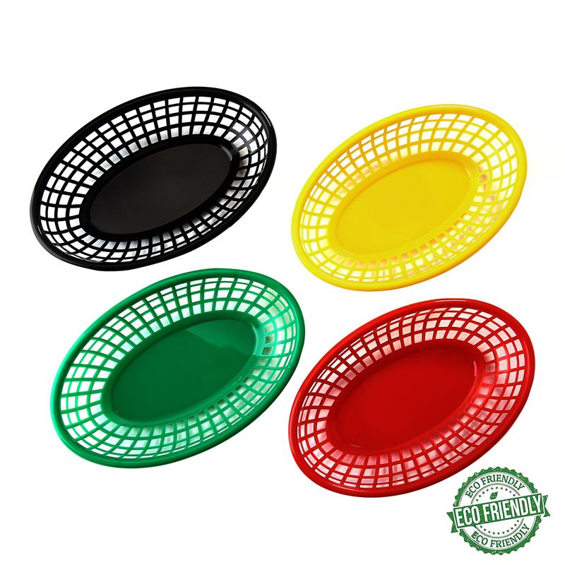 6-12Pcs Fast Food Baskets Plas - Travertine Tray Oval recensie en prijs