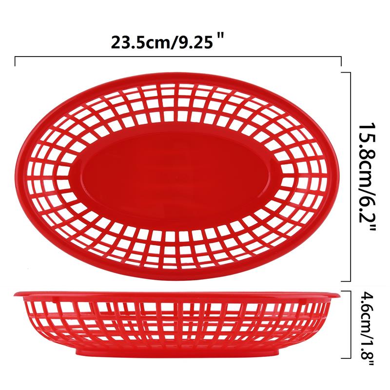 6-12Pcs Fast Food Baskets Plas - Travertine Tray Oval recensie en prijs