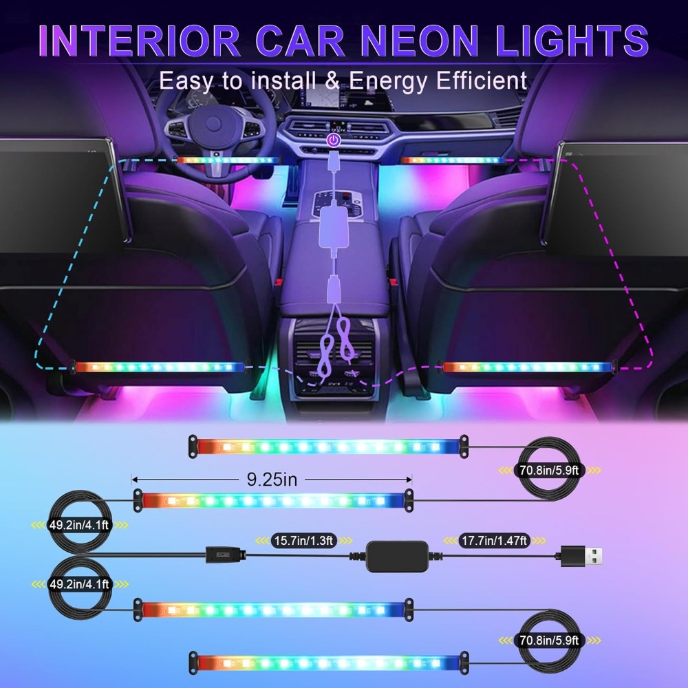 RGB Car Interior Lights with A - Interior Design Apps recensie en prijs