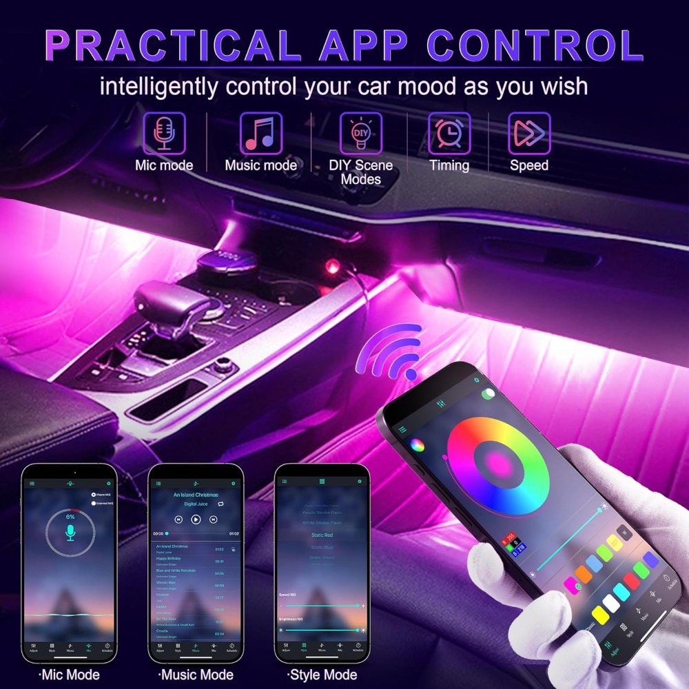 RGB Car Interior Lights with A - Interior Design Apps recensie en prijs