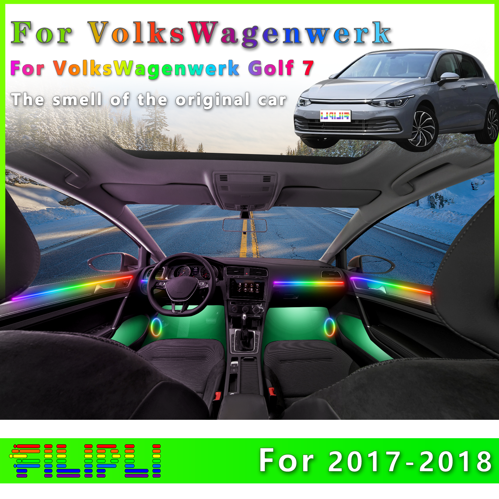 For VW Golf 7 2017-2018 Superi - Interior Design Apps recensie en prijs