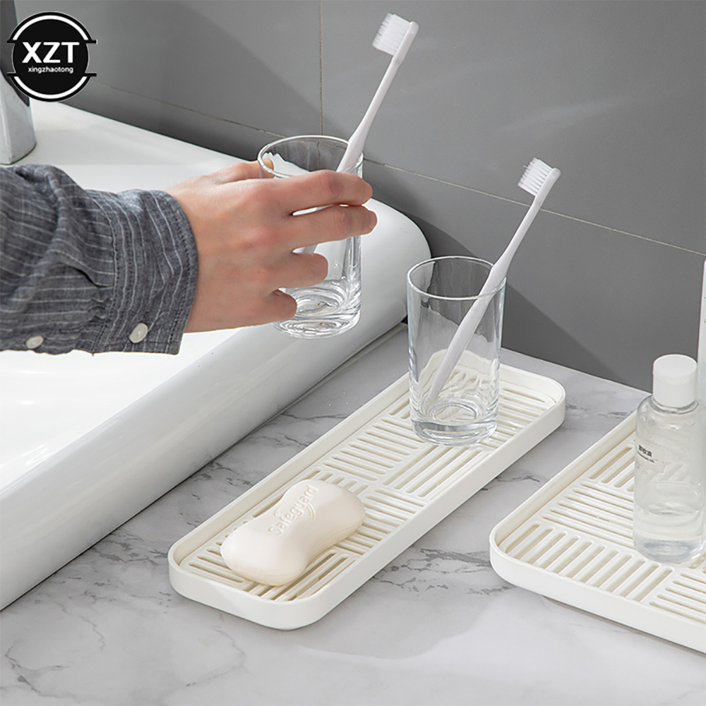 Sink Soap Organzier Rack Plast - Travertine Tray Oval recensie en prijs